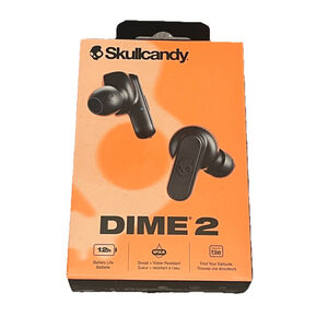 Skullcandy Dime 2 In Ear Wireless Headphones Bluetooth Charger Case Black NEW